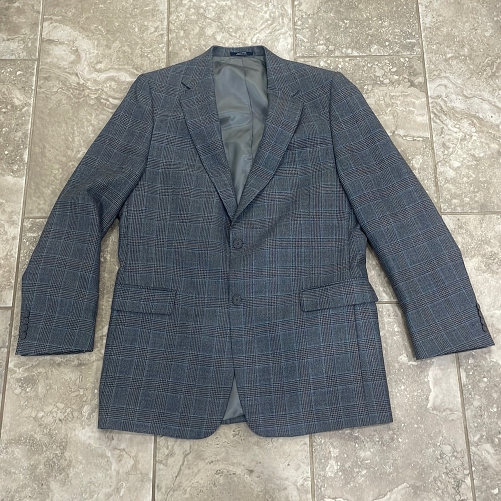 Hart Schaffner Marx Plaid Spirts Blazer Size 44L
